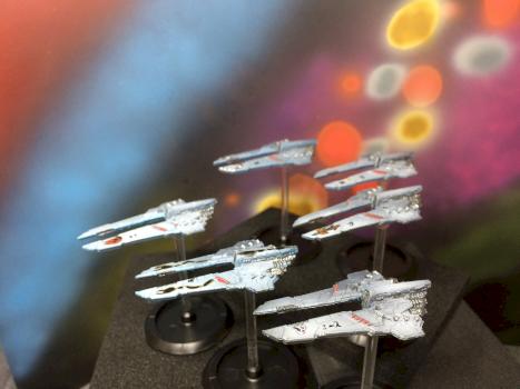 UCM Corvettes from Dropfleet Commander by bazzalisk