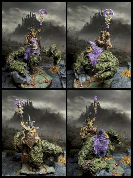 Moonclan Shaman on giant gas monster by Maho