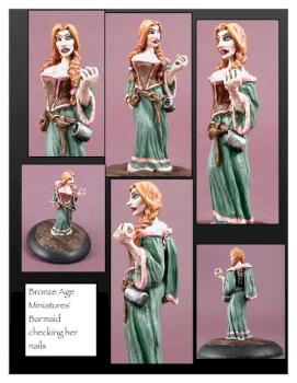 bronze age minis' bar wench by ALizardInCrimson