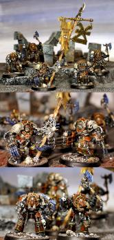 Chaos Terminator Squad w/Icon of Khorne by Solun Decius