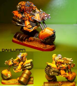 Space Marine Captain on Bike by DaKlumpn