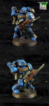 Space marine from Ultramarine Chapter by Idler studio