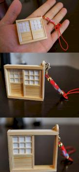 Japanese Shoji style door strap by toriuzura