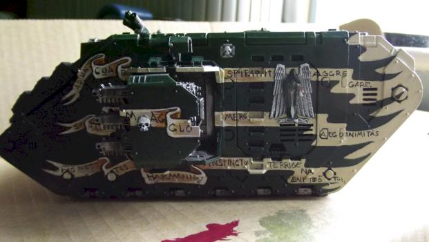 dark angels ,Belials land raider. by LEEDOGG