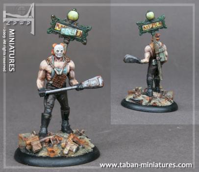 Une autre figurinePost-apoc shop assistant - Green 32mm by tabanstudio