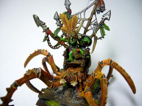 Goblin boss on spider by AlbertHK