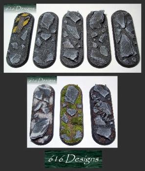 5 x scenic slate resin bike bases unpainted by E616