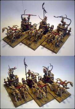 TOMB KINGS CHARIOT UNIT 1( front ) by WY ZNAWCA