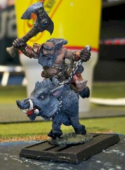 dwarf on battleboar by Urayneum