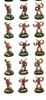Pink Norse Bloodbowl Team by winterdyne