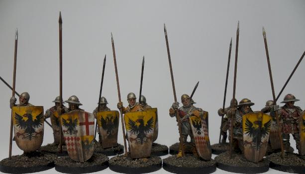 28mm Claymore Castings French/Italian/Genoese Pavisers. by avalonindustries2040