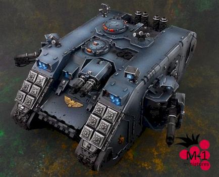 Space Wolves Land raider Redeemer by malinek28