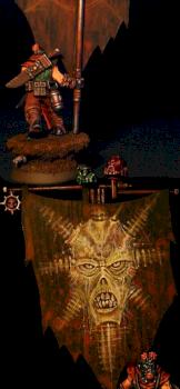 Chaos Cultist witch Battle Standard Bearer by slawek