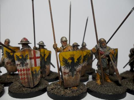 28mm Claymore Castings French/Italian/Genoese Pavisers by avalonindustries2040
