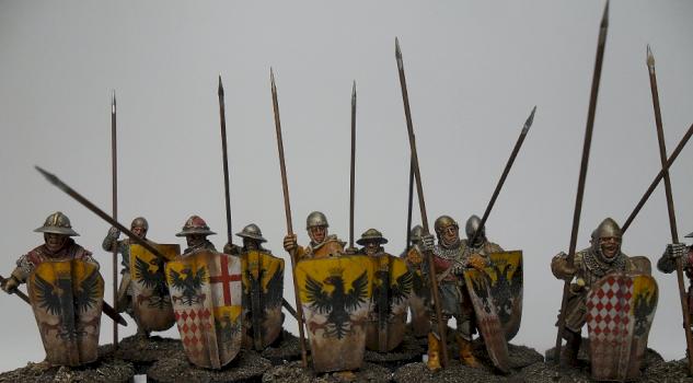 28mm Claymore Castings French/Italian/Genoese Pavisers. by avalonindustries2040