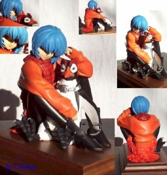 Neon Genesis Evangelion Rei with PenPen by Chyleen