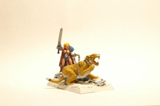 Blade Maiden with Sabretooth Tiger by Fantasybalthar