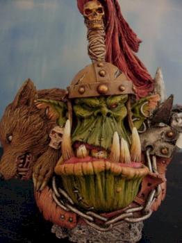 Orch Warlord Bust by mrdoodle
