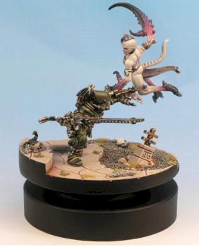 Striking Scorpion vs Daemonette of Slaanesh Duel by Wiltrichs