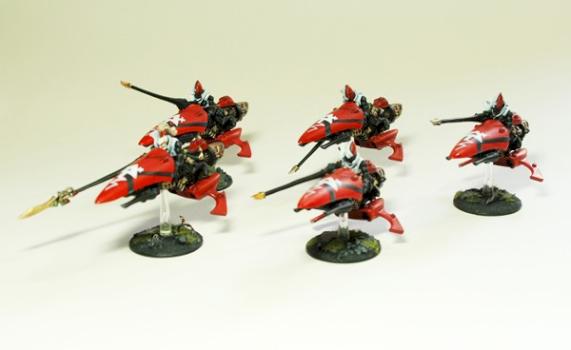 Eldar Shining Spears Jetbikes by weina