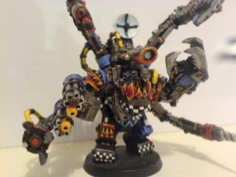 40K Ork Meck Boss with servo arms and mega armour by Legend in Exile
