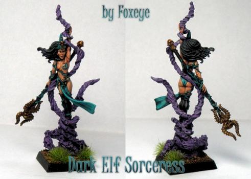Dark Elf Sorceress by Foxeye