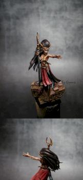 Hechicera elfa oscura - Dark Elf Sorceress. by seyerlerver
