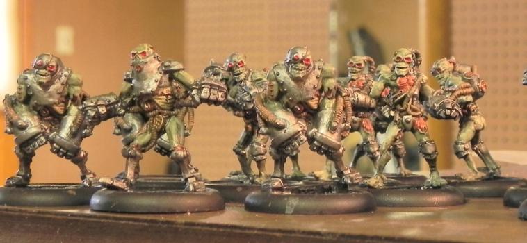 Cryx Mechanithralls Units - Tabletop painted by Morinsane