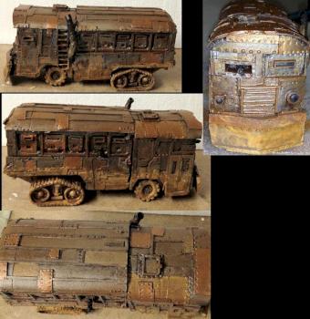 Post-Apocalyptic truck (aka Orc Warbus from Puppets at War) by Byteknight