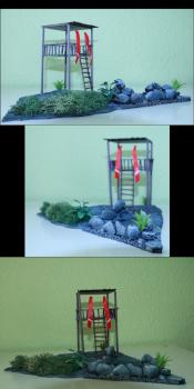 Guard tower in the mountain by Rephuah
