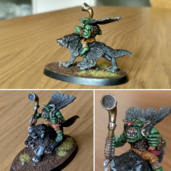 Goblin on wolf by Lbm010