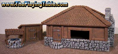 Wood/Stone Cottage Village Set by Gianthalfling