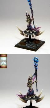 Daemonic Herald of Tzeentch riding on Disc by MantraStudio
