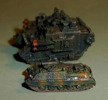 Landraider vs. Jaguar 1 sideview by Red Ram
