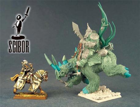 OGRE KINGDOMS Ogre Tyrant on Rhinox - converted by Scibor