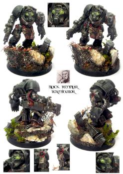Black Templar Space Marine Terminator with Heavy Flamer by jarhead