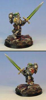 Warhammer 40k Emperor's Champion on sculpted base by Wappellious