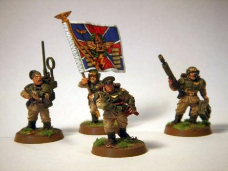 Cadian Command Squad by Cassiel