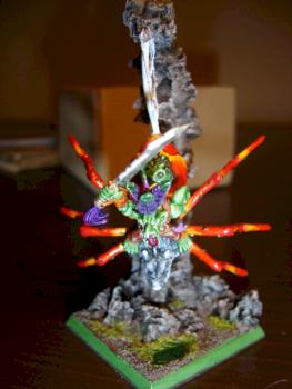 Mein Gobbogeneral Beissdich auf seiner Gigantula by skatedevil