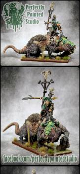 SKAVEN WARLORD ON BROOD HORROR by Ygritte