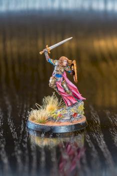 Female Paladin with Sword by sockmerchant