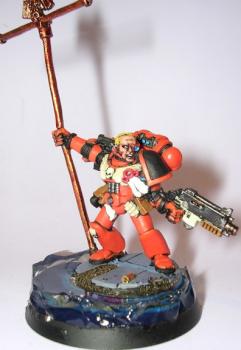 warhammer 40k blood angel standard bearer by Blackrabbit33