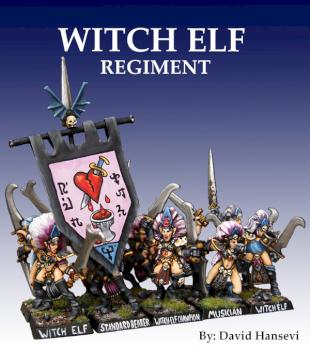 DARK ELVES - Witch Elf Regiment by lev trotskij