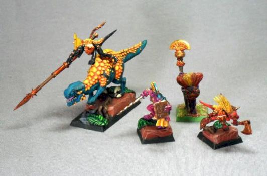 Lizardmen Skink Heros by DanTheAngry