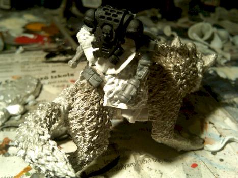 Thunderwolf Cavalry on Masquerade wolves (melta bomber) by markotan