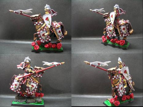 Warhammer Bretonnian Knight of Red Roses by tinman755