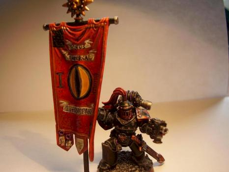 Sons of Horus 1st Company Standard Bearer by Sotirios