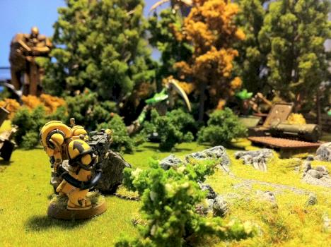 Imperial Fists: Marine with Multi-melta by Wagner