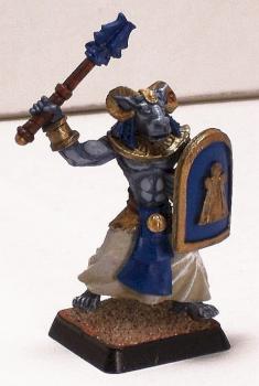 WarGods Khemru Blue Warrior by hammerandbrush