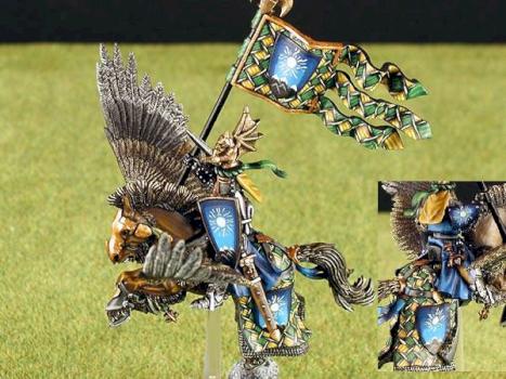 Bretonnian Pegasus Knight Standard Bearer by Malin